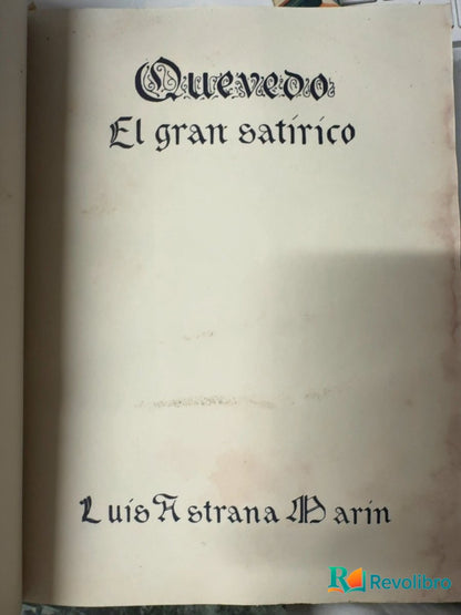 Foto 5 de Quevedo de Luis Astrana Marín, libro de segunda mano