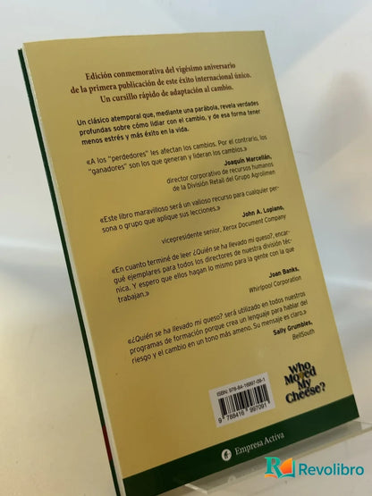 Foto 2 de ¿Quién se ha llevado mi queso? de Spencer Johnson, libro de segunda mano