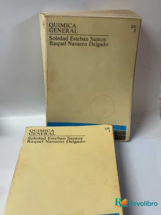 Portada de Química general 2 tomos de Soledad Esteban Santos, libro de segunda mano