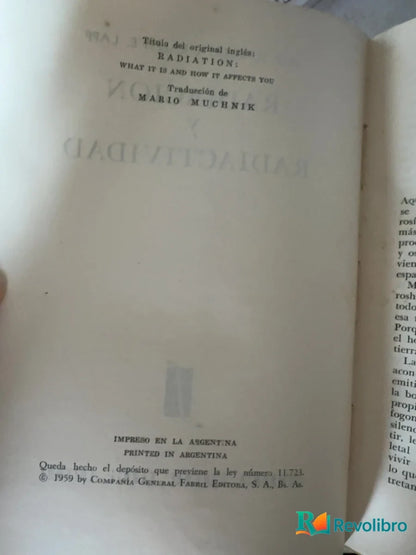 Foto 3 de Radiación y radiactividad de Jack Schubert, libro de segunda mano