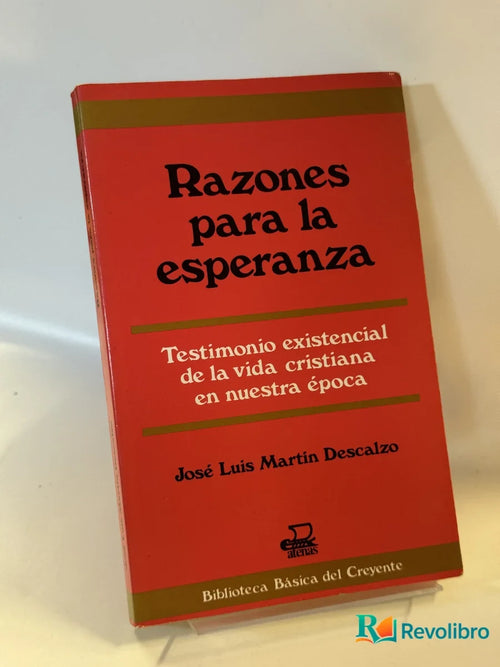 Portada de Razones para la esperanza de José Luis Martín Descalzo, libro de segunda mano