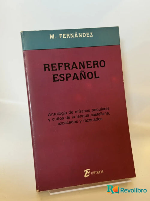Portada de Refranero Español de M. Fernández, libro de segunda mano