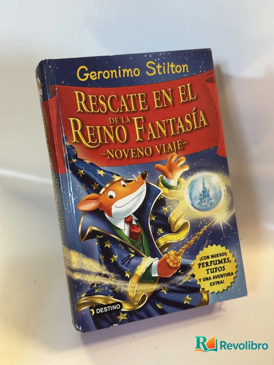 Portada de Rescate en el Reino Fantasía - Noveno Viaje de Geronimo Stilton, libro de segunda mano