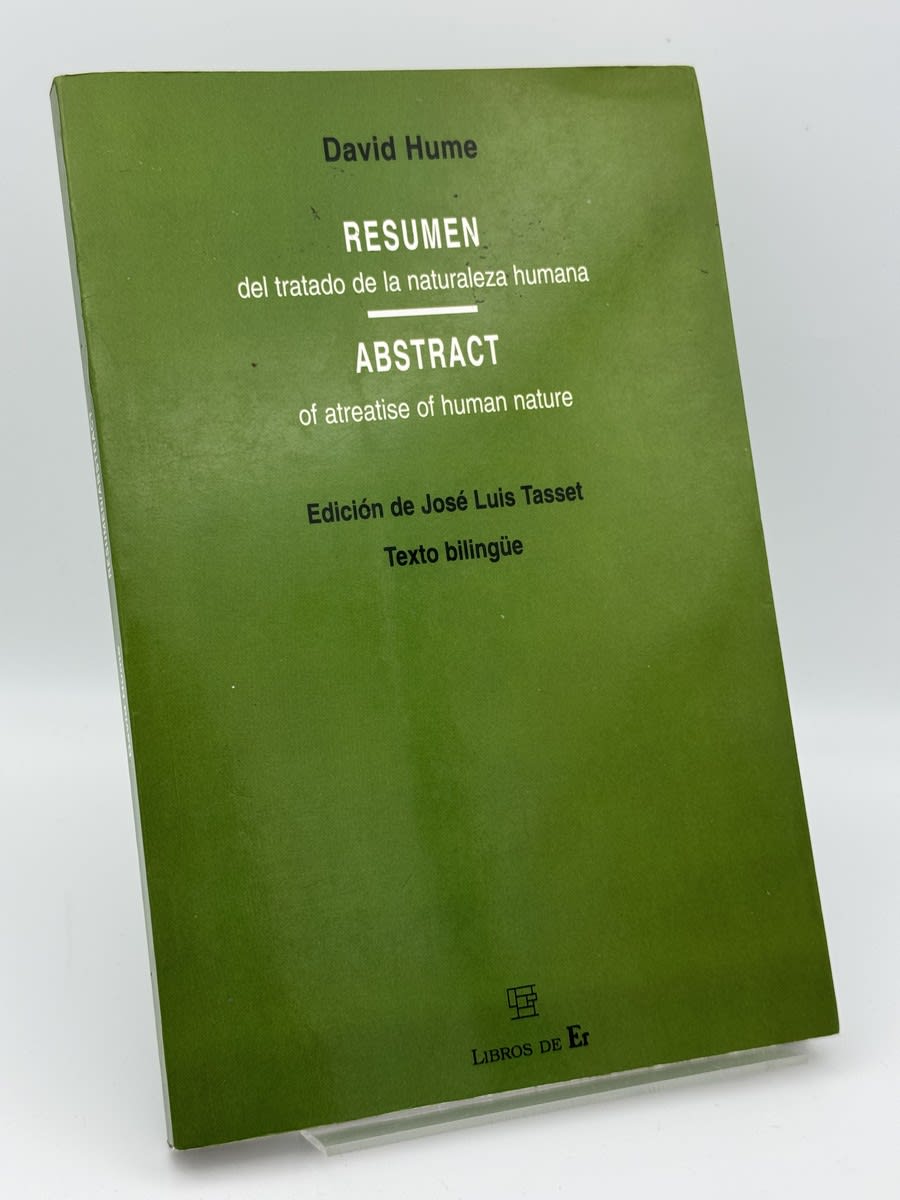Portada de Resumen del tratado de la naturaleza humana de David Hume, libro de segunda mano