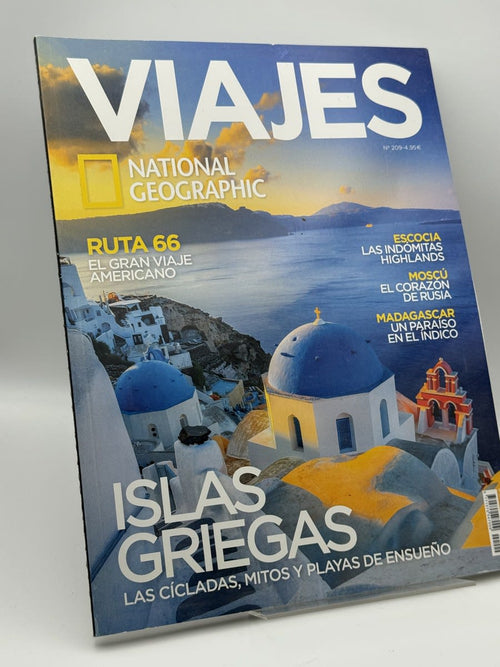 Portada de Revista viajes Islas griegas de National Geographic, libro de segunda mano