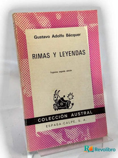 Portada de Rimas y leyendas de Gustavo Adolfo Bécquer, libro de segunda mano