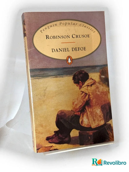 Portada de Robinson Crusoe de Daniel Defoe, libro de segunda mano