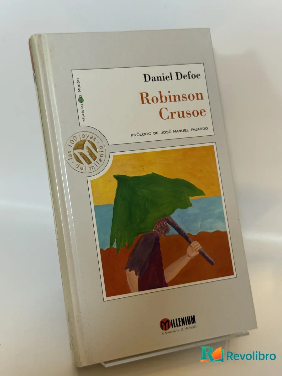 Portada de Robinson Crusoe de Daniel Defoe, libro de segunda mano