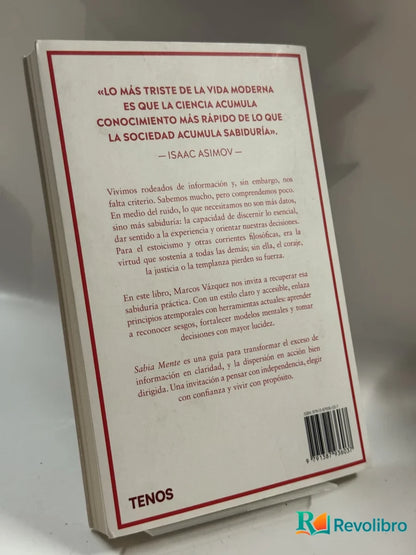 Foto 2 de Sabia Mente de Marcos Vázquez, libro de segunda mano