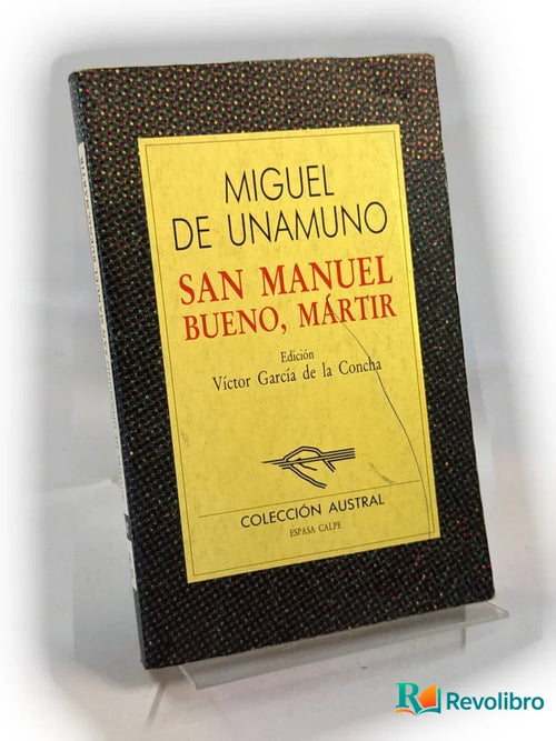 Portada de San Manuel Bueno, mártir de Miguel de Unamuno, libro de segunda mano