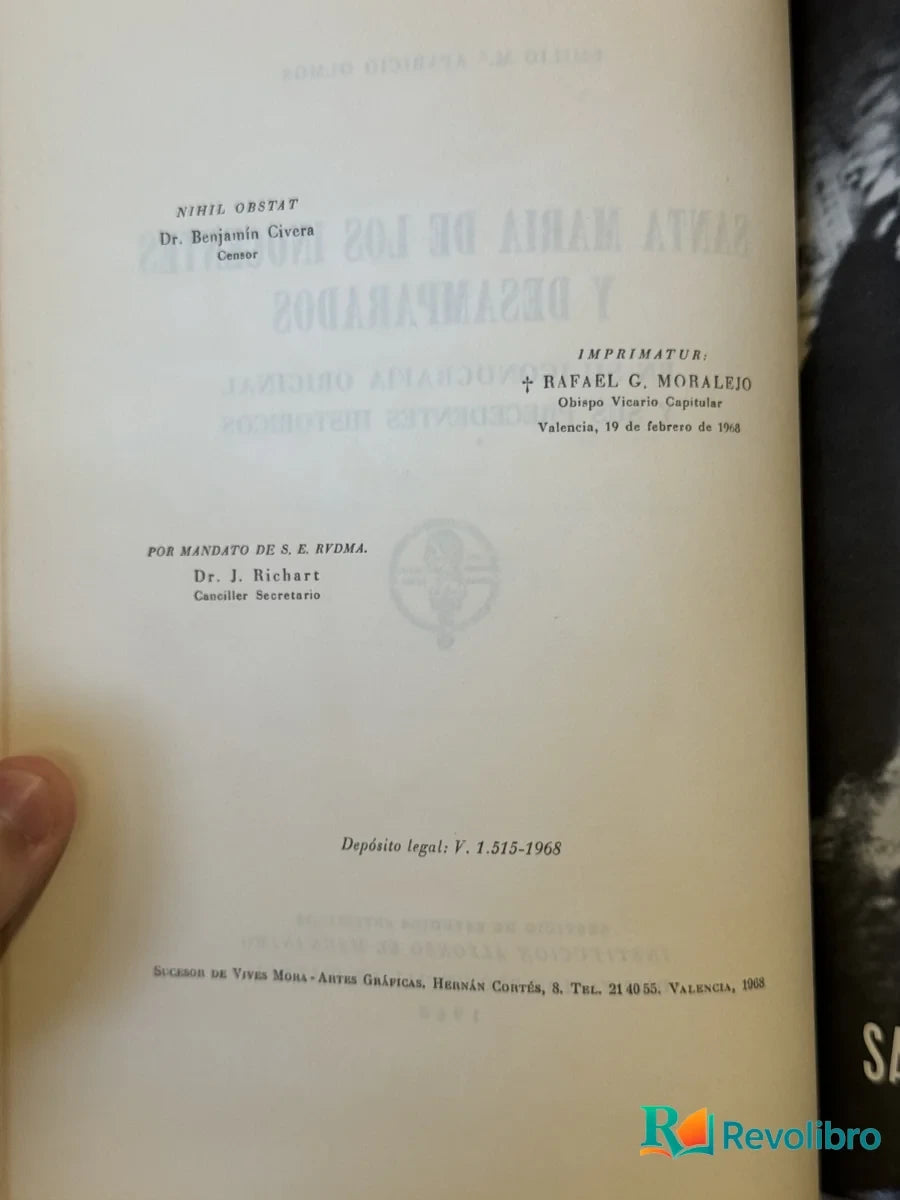 Foto 2 de Santa Maria de los Inocentes y Desamparados Firmado de Emilio M.a. Aparicio Olmos, libro de segunda mano