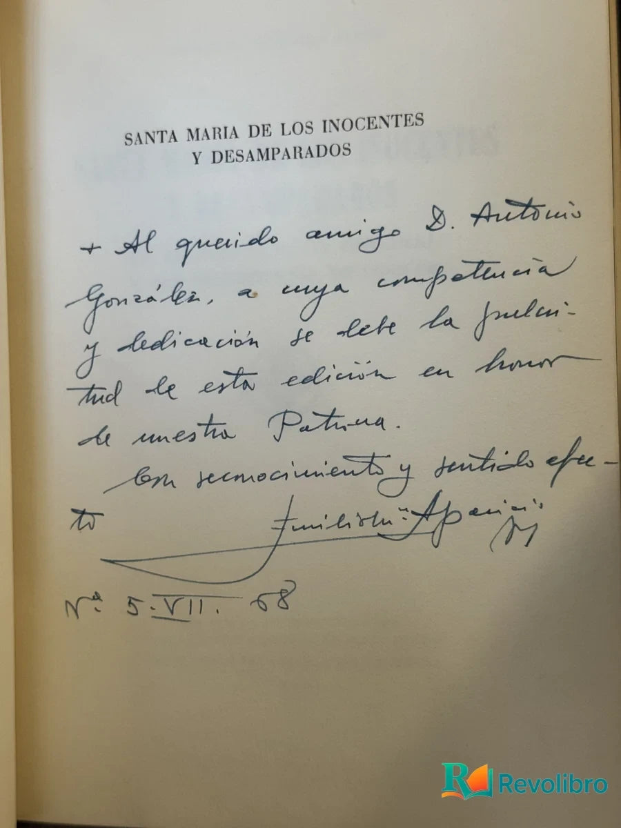 Foto 5 de Santa Maria de los Inocentes y Desamparados Firmado de Emilio M.a. Aparicio Olmos, libro de segunda mano