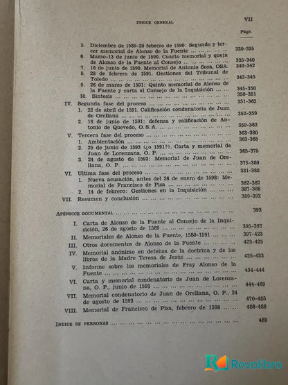 Foto 3 de Santa Teresa de Jesus y la Inquisicion Española de Enrique Llamas Martínez, libro de segunda mano