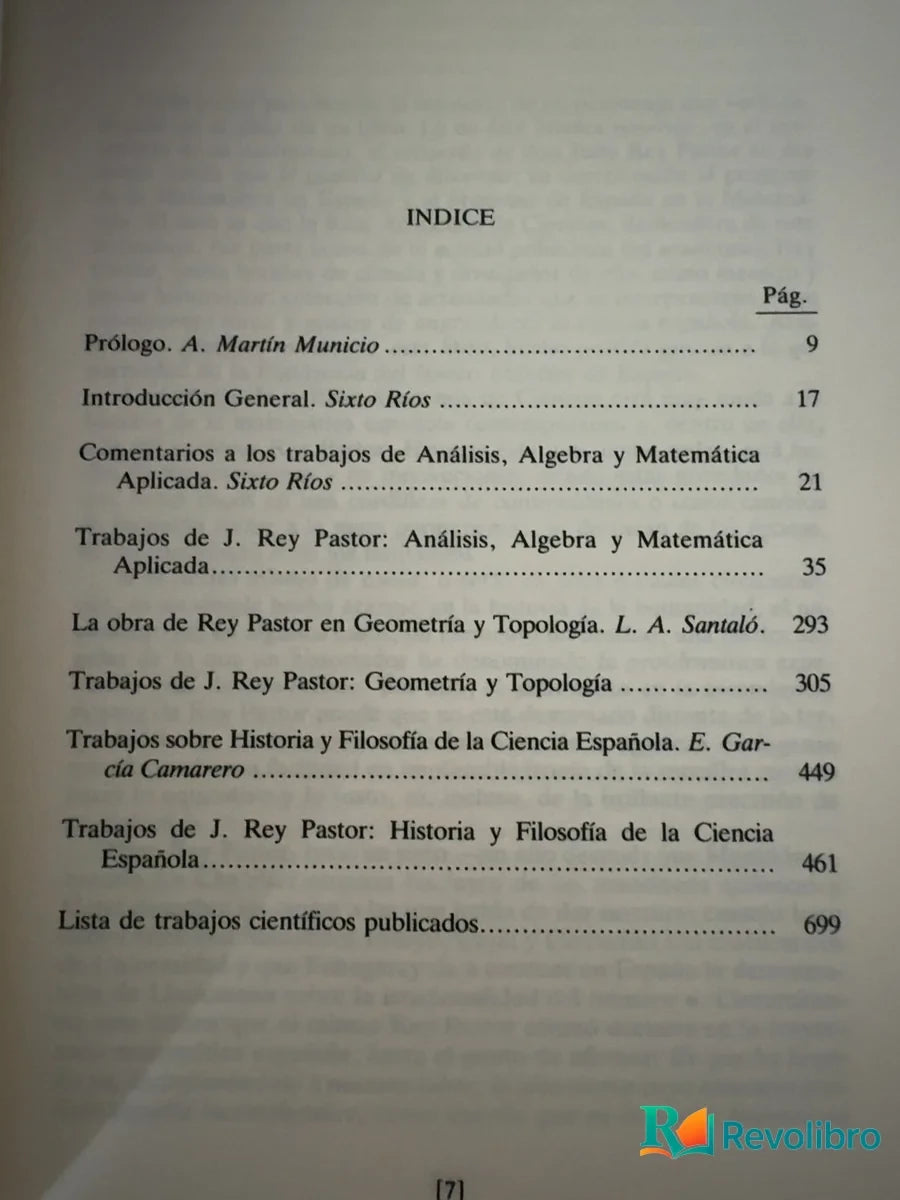 Foto 5 de Selecta de Julio Rey Pastor, libro de segunda mano