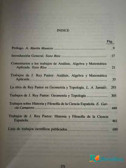 Foto 5 de Selecta de Julio Rey Pastor, libro de segunda mano