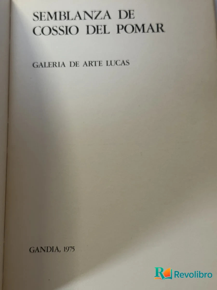 Foto 2 de Semblanza de Cossio del Pomar de no disponible, libro de segunda mano