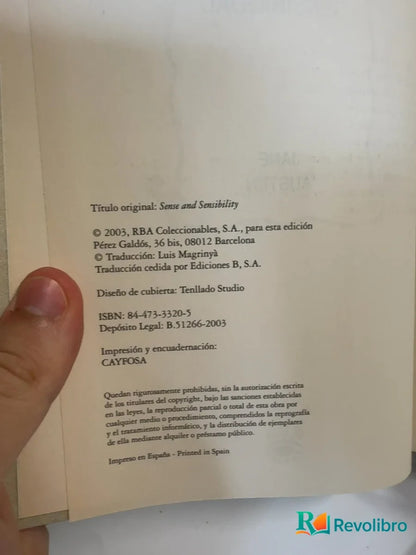 Foto 4 de Sentido y sensibilidad de Jane Austen, libro de segunda mano