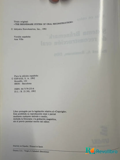 Foto 4 de Sistema Brånemark de reconstrucción oral - 1ª edición de Richard A. Rasmussen, libro de segunda mano