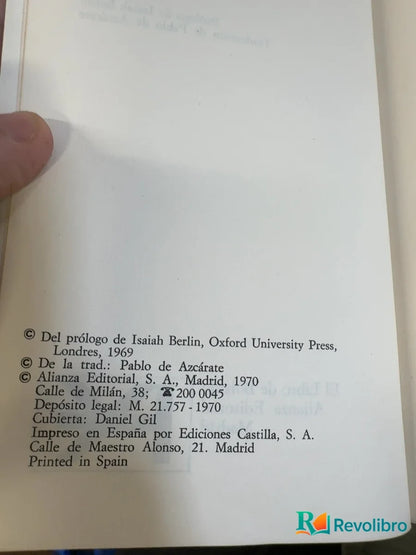 Foto 3 de Sobre la libertad - 1ª edición de John Stuart Mill, libro de segunda mano