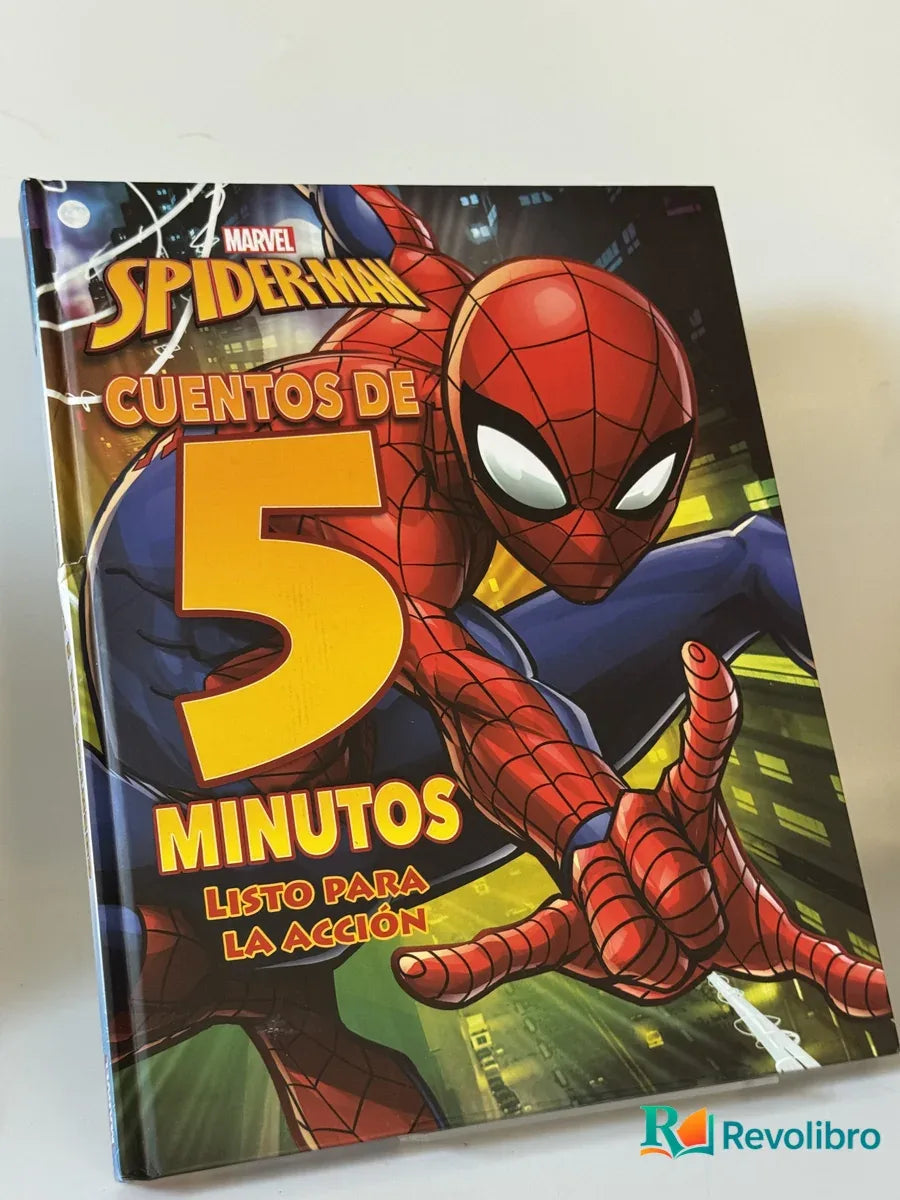 Portada de Spider-Man. Cuentos de 5 minutos. Listo para la acción de Marvel, libro de segunda mano