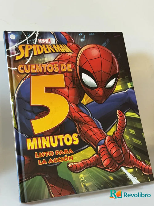 Portada de Spider-Man. Cuentos de 5 minutos. Listo para la acción de Marvel, libro de segunda mano