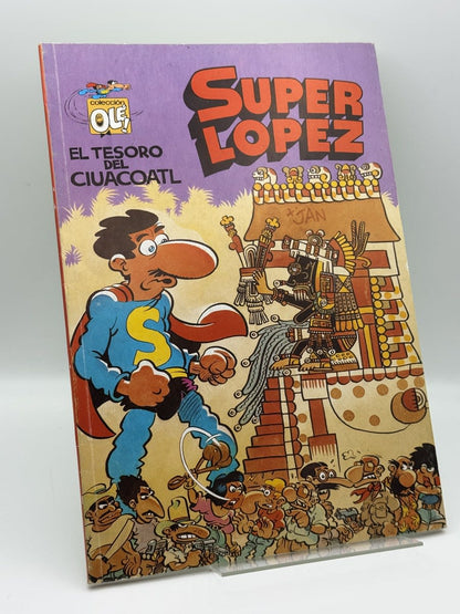 Portada de Super López El tesoro del ciuacoatl - Jan de Jan, libro de segunda mano