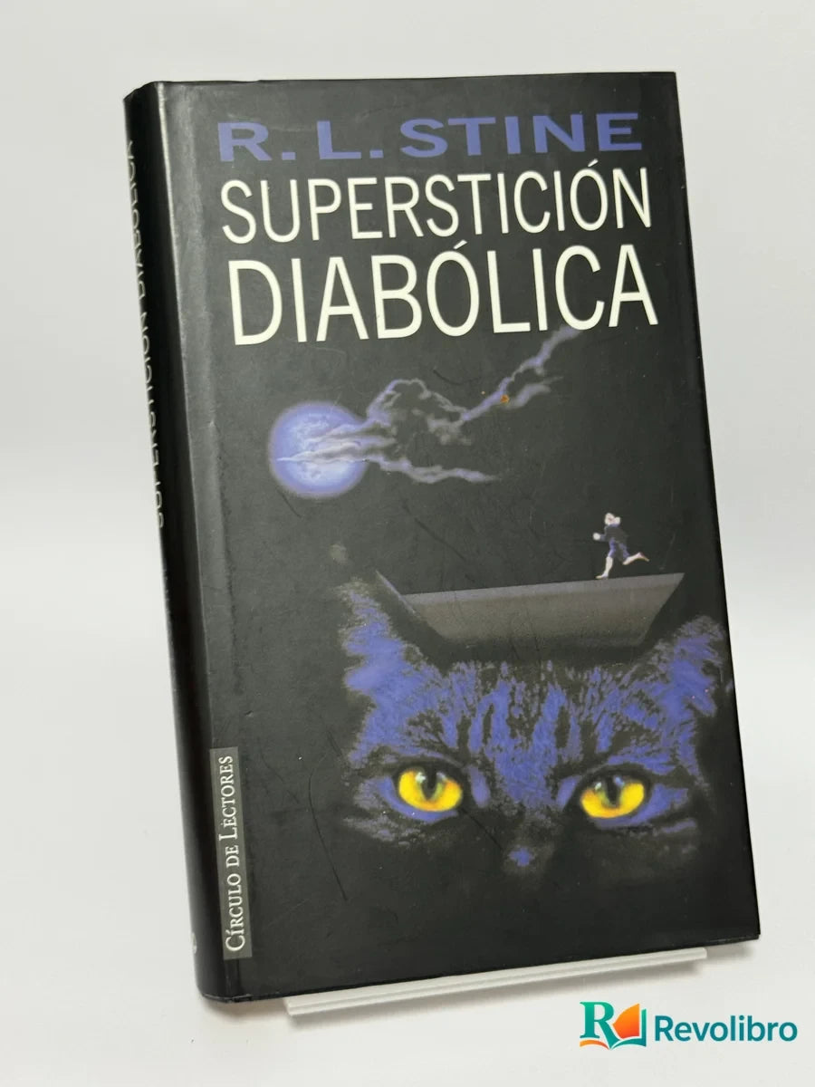 Portada de Superstición Diabólica de R. L. Stine, libro de segunda mano