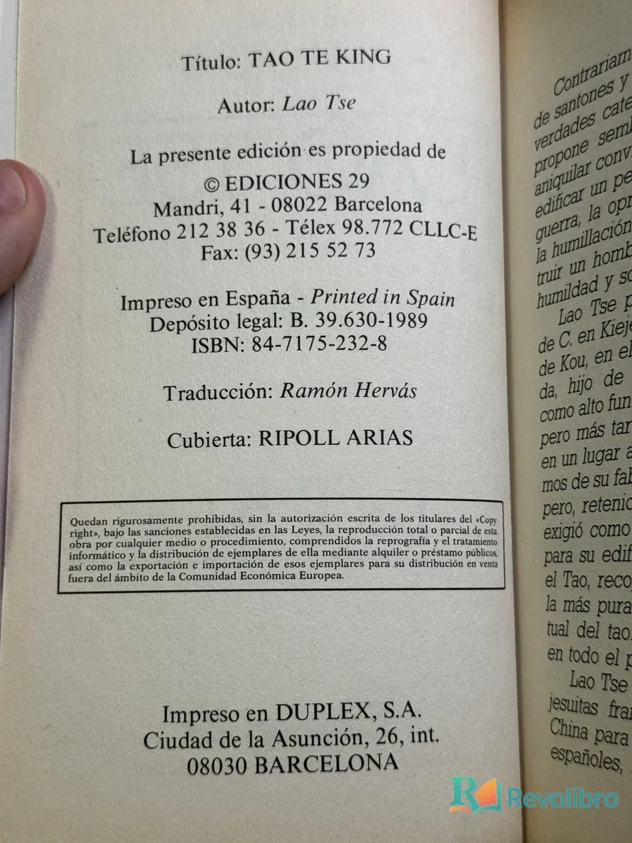 Foto 2 de Tao Te King de Lao Tse, libro de segunda mano