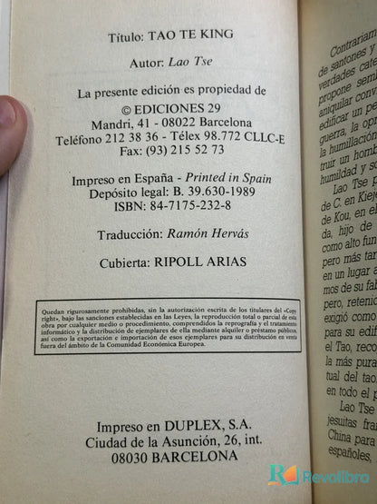 Foto 2 de Tao Te King de Lao Tse, libro de segunda mano