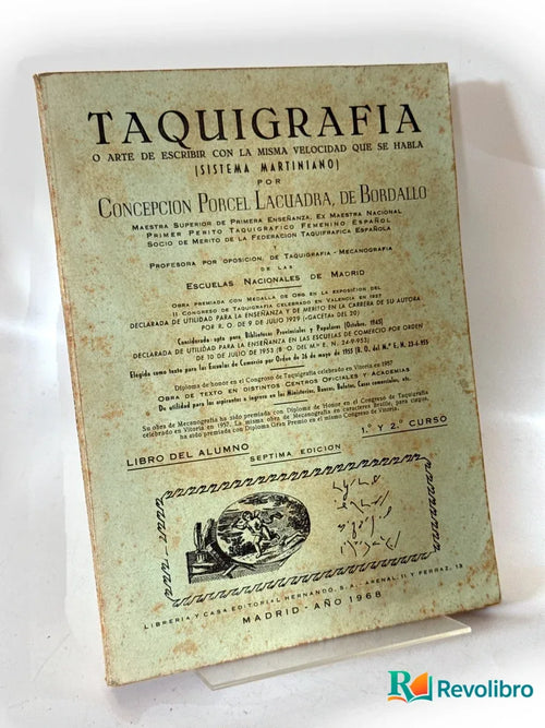 Portada de Taquigrafía de Concepción Porcel Lacuadra, libro de segunda mano