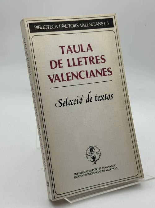 Portada de Taula de lletres valencianes de Josep Iborra, libro de segunda mano