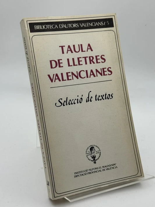Portada de Taula de lletres valencianes de Josep Iborra, libro de segunda mano