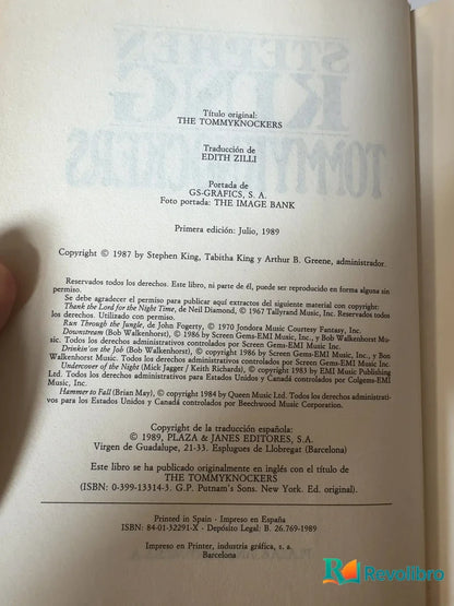 Foto 3 de Tommyknockers - 1ª edición de Stephen King, libro de segunda mano