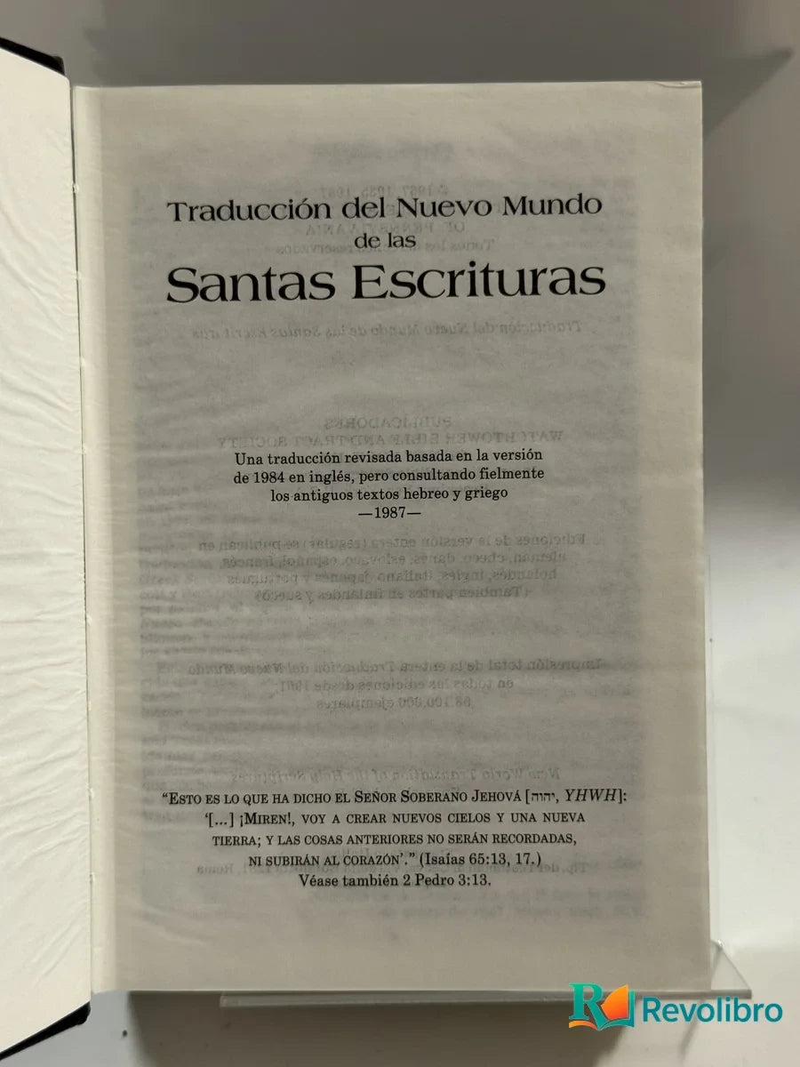 Foto 2 de Traducción del Nuevo Mundo de las Santas Escrituras de no disponible, libro de segunda mano