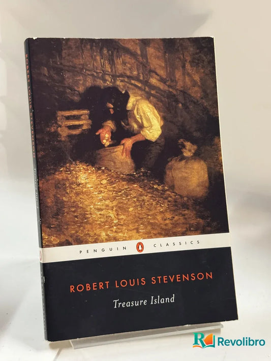 Portada de Treasure Island de Robert Louis Stevenson, libro de segunda mano