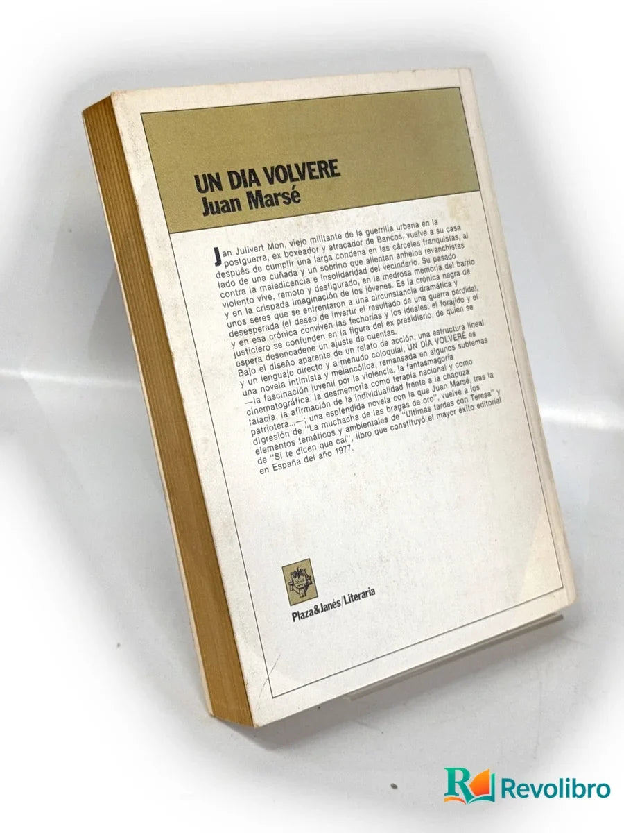 Foto 2 de Un día volveré de Juan Marsé, libro de segunda mano