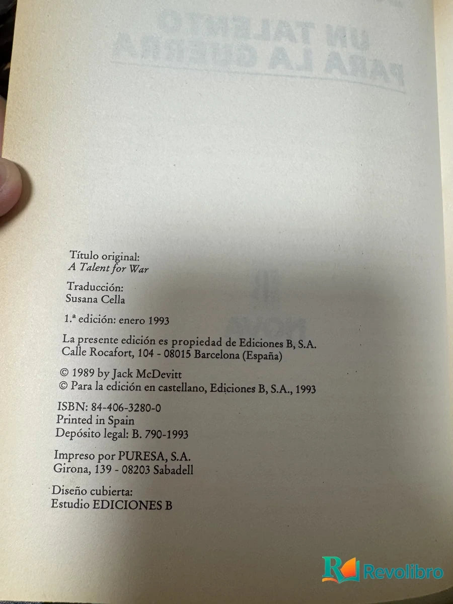 Foto 2 de Un Talento para la Guerra de Jack McDevitt, libro de segunda mano
