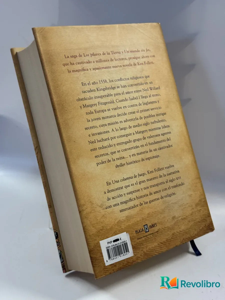 Foto 2 de Una Columna de Fuego de Ken Follett, libro de segunda mano