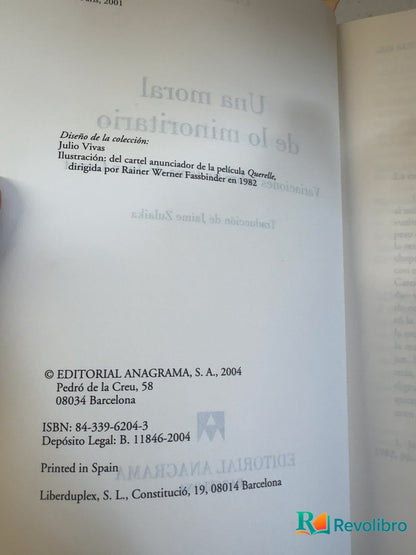 Foto 3 de Una moral de lo minoritario - 1ª edición de Didier Eribon, libro de segunda mano