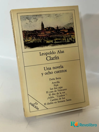 Portada de Una novela y ocho cuentos de Leopoldo Alas Clarín, libro de segunda mano