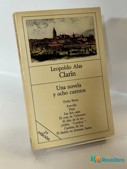 Portada de Una novela y ocho cuentos de Leopoldo Alas Clarín, libro de segunda mano