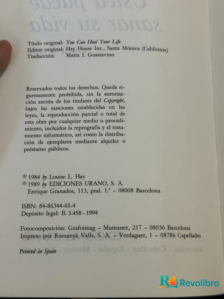 Foto 2 de Usted Puede Sanar Su Vida de Louise L. Hay, libro de segunda mano