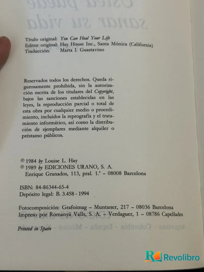 Foto 2 de Usted Puede Sanar Su Vida de Louise L. Hay, libro de segunda mano