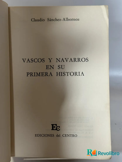 Foto 4 de Vascos y navarros en su primera historia de Claudio Sanchez-Albornoz, libro de segunda mano
