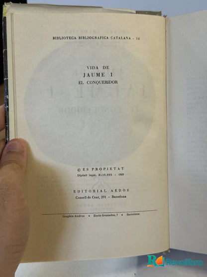 Foto 2 de Vida de Jaume I el Conqueridor 1ª edición de Ferran Soldevila, libro de segunda mano