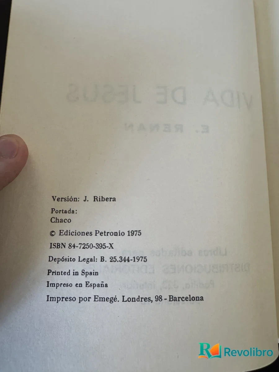 Foto 2 de Vida de Jesus de E. Renan, libro de segunda mano
