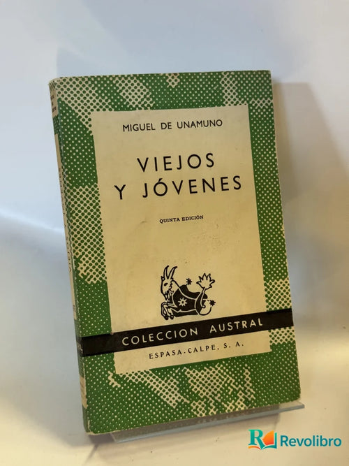 Portada de Viejos y jóvenes de Miguel de Unamuno, libro de segunda mano
