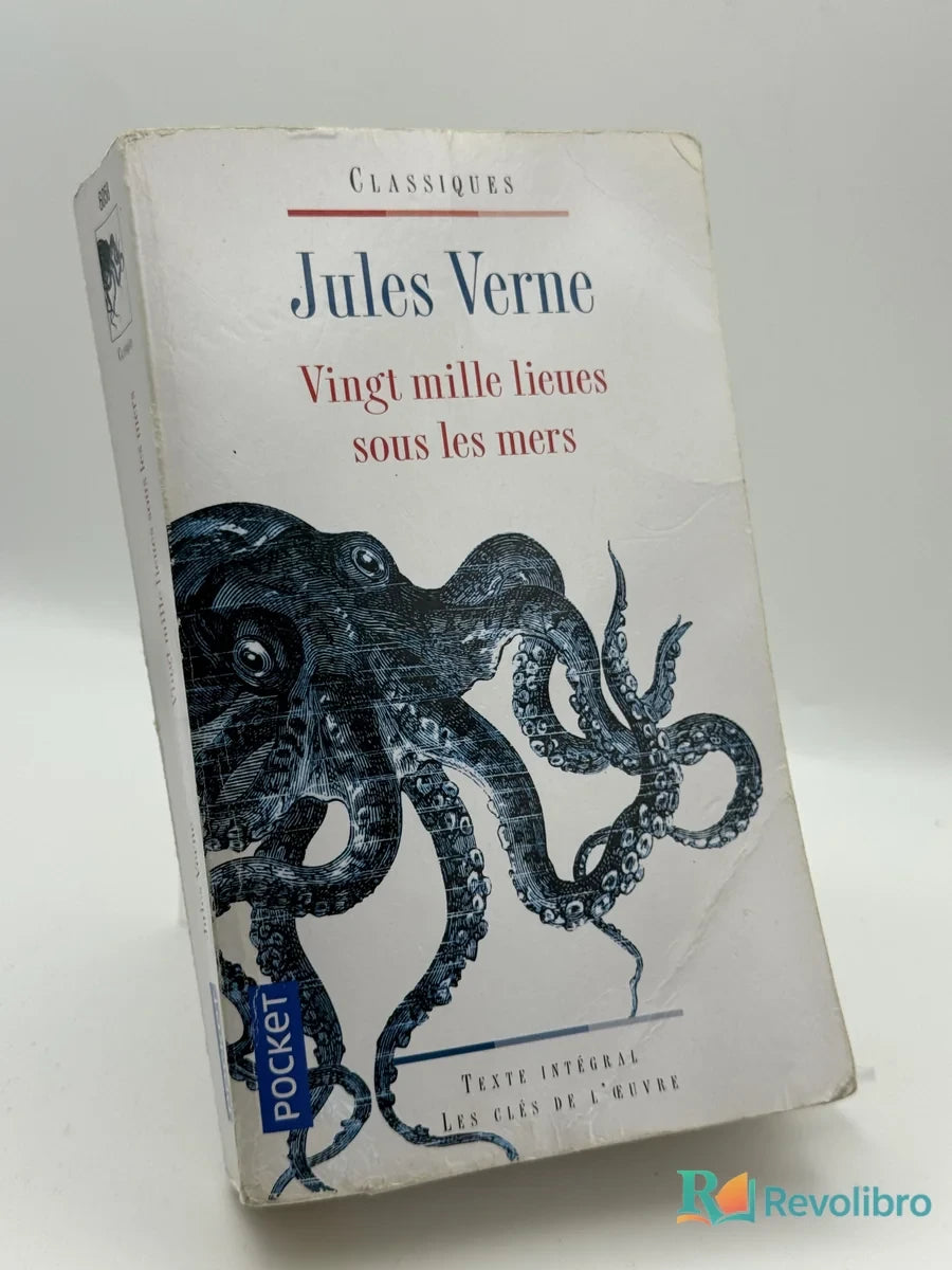 Portada de Vingt mille lieues sous les mers de Jules Verne, libro de segunda mano