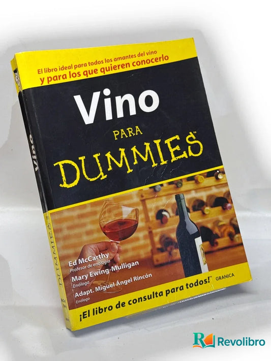 Portada de Vino para Dummies de Ed Mccarthy, libro de segunda mano