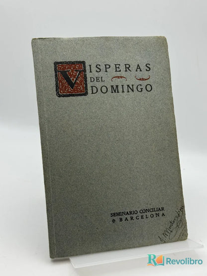 Portada de Vísperas del Domingo de Seminario Conciliar, libro de segunda mano